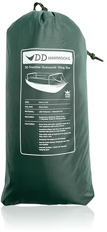 DD Hammocks Frontline hängmatta – King Size: extra stor bugproof campinghängmatta för bushcraft och äventyrsresor