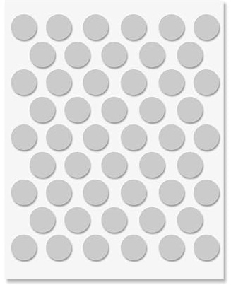 Grey Self-Adhesive Screw Hole Stickers - 50 pcs. 0.55 inch / 14 mm Peel Stick Dust Proof Tape, Water Resistance PVC Caps for Wood Cabinets, Furniture, Drawer, Wardrobe, Kitchen, Table
