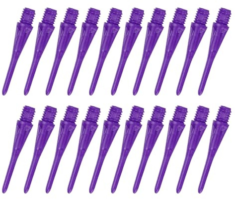 YOKIVE 60 Pcs Plastic Dart Tips, Game 2BA Thread Soft Darts Tips Replacements Plastic Tips Soft Tips| Indoor Outdoor Play (Purple)