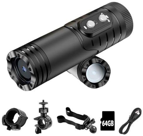 bayehngs WiFi Helmet Camera, HD 1080P Bike Motorcycle Helmet Camera, IP66 Waterproof Action Camera for Cars, Bicycle, Motorbike & Sports Helmet (With 64G Card)