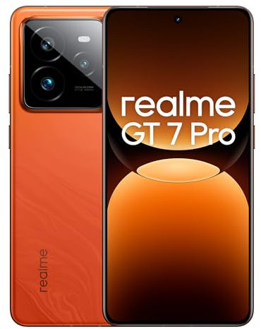 realme GT 7Pro 5G Smartphone 12+256GB, Arancione Marte, Schermo da 6.78 pollici, Refresco a 120Hz, Ricarica Rapida 120W, Batteria da 6500mAh, Fotocamera da 108MP, Qualcomm Snapdragon 8 Gen 3, IP69