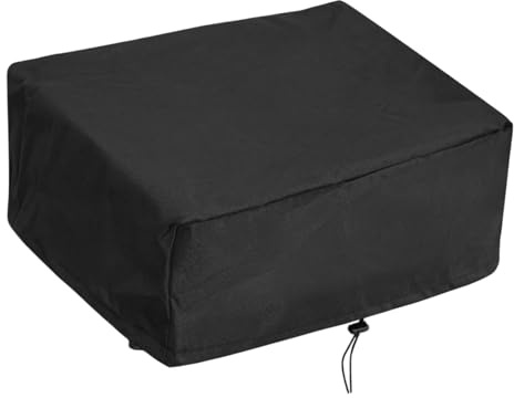 Copertura per Plancha 60x45x25cm in Tessuto Oxford 420D, Copri Plancha con Corda Regolabile, Impermeabile, Anti-UV, Anti-Polvere, Antivento, Copertura Barbecue da Esterno – Nero