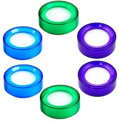 KAILIKETIY 6 Pezzi Umidificatore per Dito Spugna Rotonda in Plastico per Bagnare Rapidamente la Punta delle Dita, per Contare Denaro e Gestire Francobolli in Ufficio