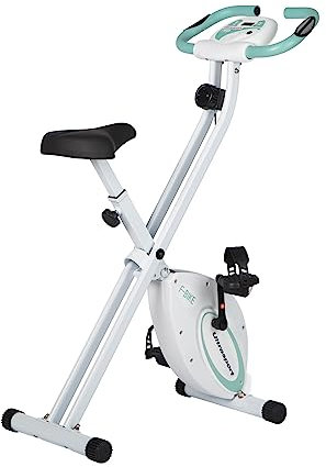 Ultrasport Heimtrainer Fahrrad Klappbar I Hometrainer Fahrrad Klappbar Extra Leise bis 130 KG mit Komfort-Sattel I Fitnessbikes, Indoor Bike, Trimmrad, Minze