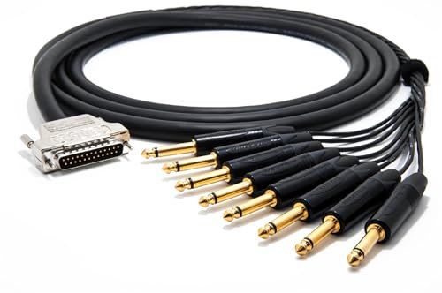 enoaudio Mogami 2932 8 Multicore Analog Kabel Breakout | Gold D-Sub 25 - Neutrik 6,3mm TS klinke | HiFi, 0,5 m