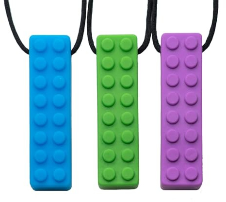 Tilcare Chew Chew Sensory Kauen Halskette - Am besten für Kinder oder Erwachsene, die gerne beißen oder Autismus haben - Langlebiges und starkes Silikon-Kauspielzeug - Kaukette für Jungen und Mädchen