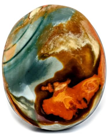 EUSICE - Polychromer Jaspis Naturstein, Heilstein Kristall Schutz & Glück, 100% Handwerklich & Handgemacht Kiesel, Jaspis Hohe Qualität und Ethik für Wellness, Meditation und Sammeln