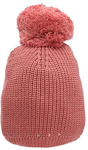 Sterntaler Baby Mädchen Mütze Baby Bommelmütze Ziernieten Mütze - Mütze Baby, Kappe Kinder - gefüttert mit Baumwollfleece - rosa, 53