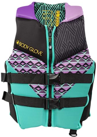 Body Glove Phantom Schwimmweste für Damen, von der Küstenwache zugelassen, PFD, Aqua/Lila, Größe L