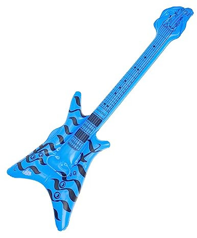 Toyvian Decorazione Gonfiabile Per Feste in Discoteca Chitarra Gonfiabile in Pvc Riutilizzabile, Accessori Per Spettacoli Teatrali, Leggera e Portatile Per Concerti e Foto Musicali