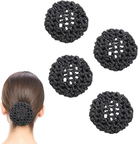 Retina per Capelli,Rete Per Capelli Con Bordo Elastico,Retina per Capelli Chignon,Retine per Capelli,Retina per Capelli Chignon, Bambina con Perline,Retine per Capelli Per Hotel, Infermiera,8 PC