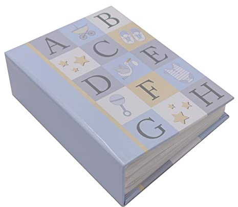 Álbum de fotos de bebé con capacidad para 80 fotos/fotos de 10 x 15 cm (ABC Blue 4335)
