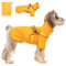 Hunde-Regenmantel für kleine und mittelgroße Hunde, wasserdichte Hunderegenjacke mit integriertem Geschirr für nasses Wetter, leicht zu tragen, reflektierend, Gelb, Größe L