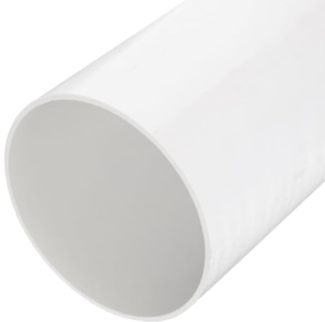 MECCANIXITY 6 Inch PVC Rigid Tube Round Pipe Tubing Hardware Tubing 152mm ID 160mm OD 9 Length White High Impact for Water Pipe, Crafts, Cable Sleeve