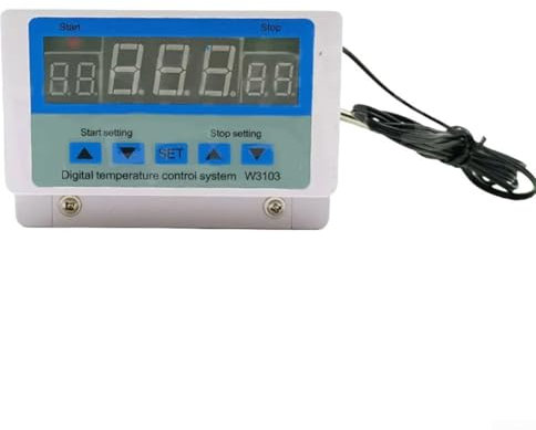 PETSTIBLE Digital Temperature Control Switch Controller, XH-W3103 Digital Display 30A High Power Temperature Controller, Thermostat Wall Mount Thermostat(DC24V 600W)