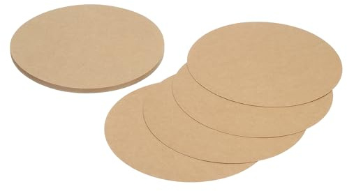 sourcing map 24 cartoncini rotondi, 20 cm, in cartone spesso, per artigianato, pittura, progetti fai da te, decorazione per bacheche, colore kraft