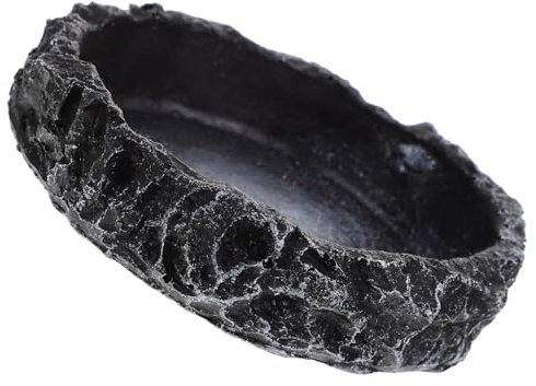 TOGEVAL Dekorative Wasserschale Für Reptilien Futterschale Hochwertigem Für Schildkröten Eidechsen Und Schlangen Einfach Zu Reinigen