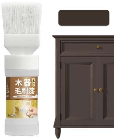 Mimoqk Furniture Repair Paint | Fast-Drying Home Improvement Supplies | Furniture Repair Wood Paint with Brush - for Wooden Floors, Tables, Desks, Bedposts, Door Frames, Window Trims, Chairs, Cabinet