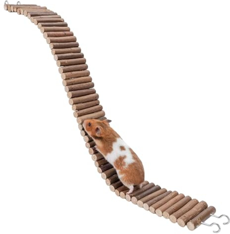 Genérico Puente para Hámster de Madera,Accesorios para Jaula de Animales Pequeños | Escalera Puente para Roedores | para Ratón, Chinchilla, Reptil, Ardilla Voladora, Jerbo,
