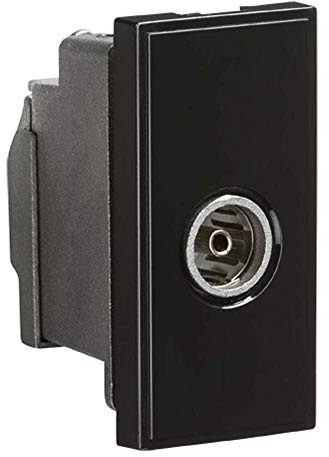 Knightsbridge NETTVSBK Screened TV Outlet, Black, 25 mm x 50 mm