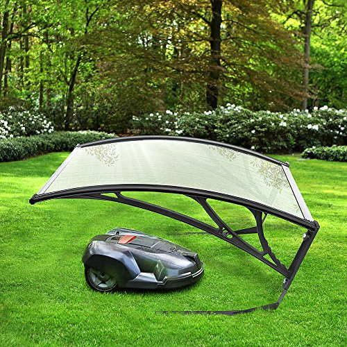 Willonin Robot Cortacésped Techo de Garaje, Robot Cortacésped Cochera, Policarbonato a Prueba de Lluvia, Protección Solar, Dosel, Dosel de Puerta Delantera (transparente)