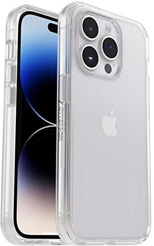 OtterBox iPhone 14 Pro (ONLY) Symmetry Series Case - Clear, Ultra-Sleek, Wireless Charging Compatible, Raised Edges Protect Camera & Screen