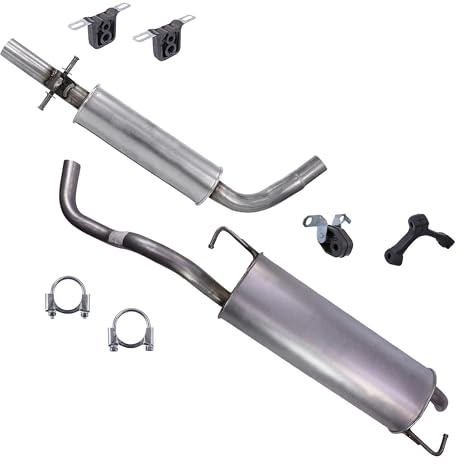 BESTPRICE ATP Set di silenziatori di scarico 1x Silenziatore centrale, 1x