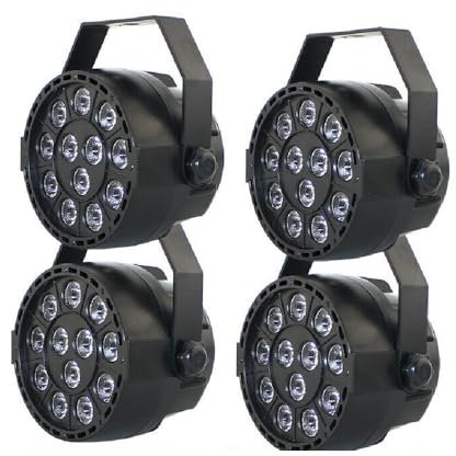Discolicht Partylicht LED Bar DMX DJ Licht Bühnenlicht mit 12x 1W Multichip RGBW LEDs, DMX Steuerung, Musiksteuerung, Kompakt & Leicht, Ideal als Strahlerlicht