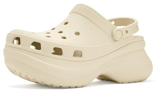 Crocs Zuecos Bae para mujer, crema, 37/38 EU