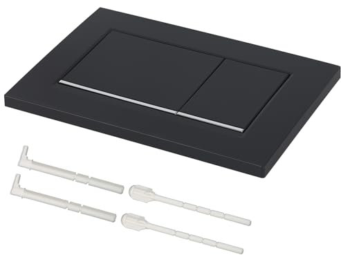 Betätigungsplatte Drückerplatte, Drückerplatte Kompatibel mit Geberit Sigma 30, Betätigungsplatte für WC Spülkasten Ersatzteile (Mattes Schwarz)