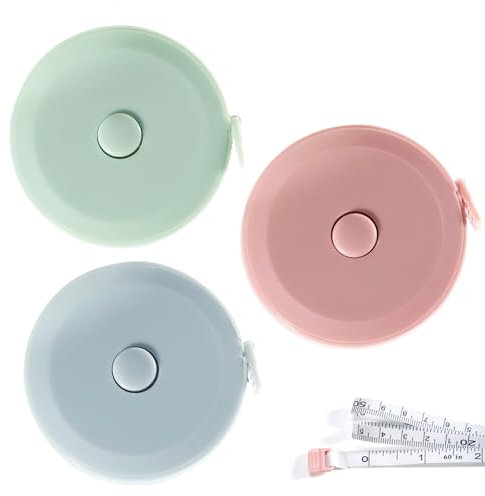 Lot de 3 mètres à ruban rétractables pour le corps - Pour mesurer la longueur, la taille, la poitrine, etc. - 150 cm