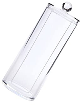 KOMBIUDA Caja Organizadora Transparente para Bastoncillos de Algodón con Tapa Contenedor Compacto para Discos Desmaquillantes y Accesorios de Maquillaje Almacenamiento Multiusos para Hogar