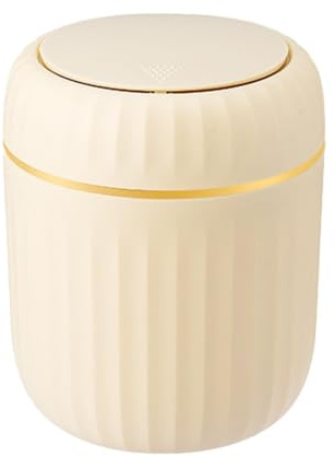 Dewireaey Poubelle De Table Avec Couvercle - 13x16.5cm Petite Poubelle De Table, Petit Panier En Papier Avec Couvercle À Bouton-Poussoir, Pour Bureau, Salle Bain Cuisine Et Chambre