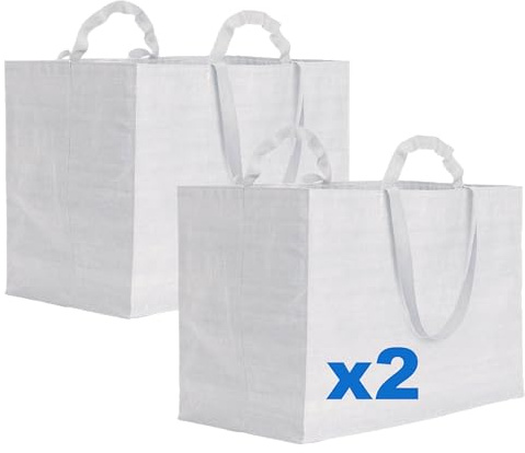 Artexia Sac de courses robuste - Maxi cabas en polypropylène recyclé laminé avec soufflet et doubles poignées