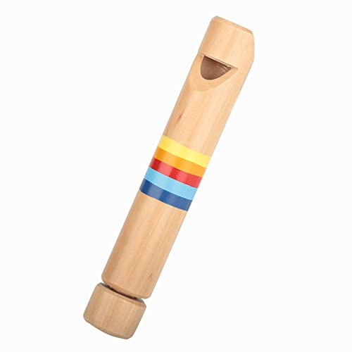 Generic Flauto Piccolo in Legno Giocattolo per Bambini Strumento Fipple Durevole Giocattolo Educativo Fatto a Mano per la Prima Infanzia