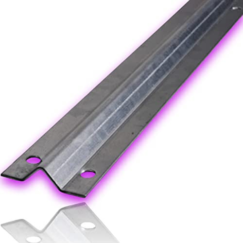 Déco Fer Forge - Rail De Portail Coulissant 3000 Mm Gorge En V À Visser - Epaisseur 3mm- Acier Zingué- Roue Galet Gorge en V- Portails extérieur Fer Alu Pvc -Portes coulissantes - Produit de qualité