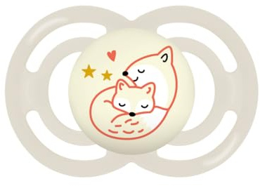MAM Perfect Night Ciuccio Luminoso in Silicone Skinsoft con Custodia Porta Succhietto, 6+ Mesi, Neutro