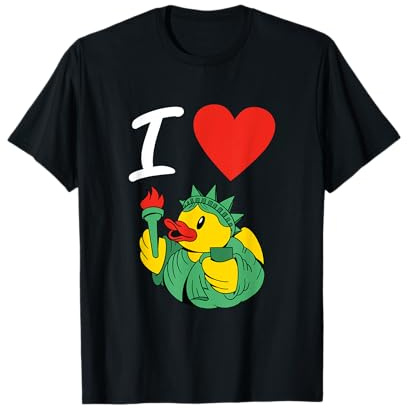 I love New York City NYC Statue of Liberty Rubber Duck T-Shirt
