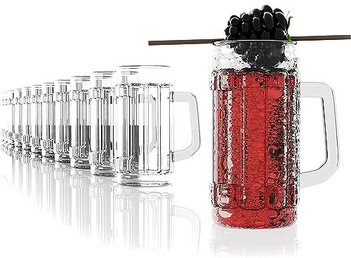 Stölzle Lausitz Oberglas Gambrinus - Jarra de cerveza con asa (40 ml, 12 vasos digestivos, 4 cl)