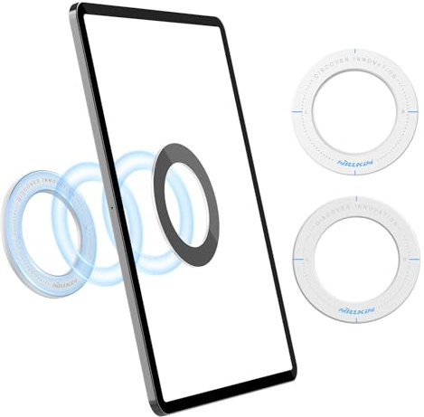 Nillkin ipad Wall Mount 2024 Latest,SnapHold Ultra Magnetic Sticker,Tablet Holder for Tablet Wall Mount for Home, Office,Gym,Kitchen,Compatible with iPad Pro,iPad Air,iPad Mini,Most Tablets (White)