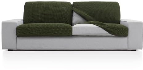 FAVERTI® Copridivano super elastico con misure tra 50-85 cm per 45-70 cm e 10-20 cm di altezza | Modello NOVELE | Fodera per seduta o schienale di poltrona o divano prato