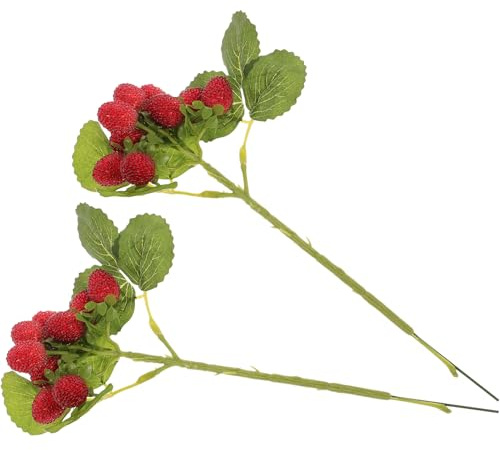 PRETYZOOM 2ensemble Fruits Artificiels De Myrte Rouges Et Artificielles pour Décoration De Noël Et Intérieure