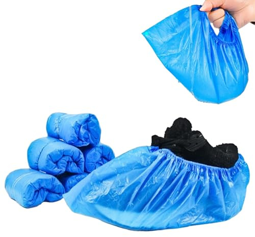 Ahuuen Indoor Shoe Covers | Waterproof Non-Slip Shoes Protectors - 200X Thickened Shoes Covering, Elastic Shoe Covers for Hospitals, Laboratories