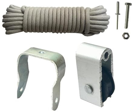 KLFEXVP Ladder Rope Pulley Kit 40Feet Rope Simple Installation Replace Parts High Abrasion Resistance Sturdy Replacement