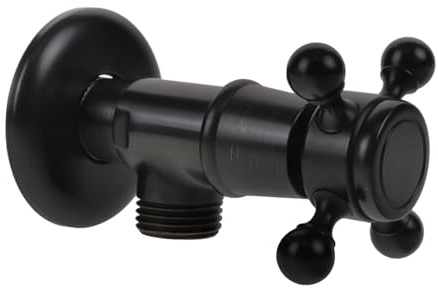 SOIMISS Válvula de Cierre Ángulo Baño y Fregadero de Latón sin Resistente Alta Temperatura Cuerpo Acero Inoxidable para Grifo Cocina Lavabo