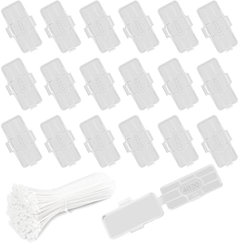 TILONKJ 30 pezzi Etichetta Cavi Elettrici, Segnacavi Elettrici in Materiale di Nylon, Etichette per cavi Fascette con Etichetta Fascette per Cavi Adatte all'etichettatura di vari cavi