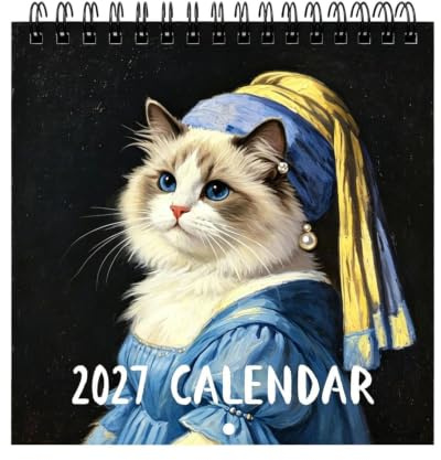 Calendrier Mural 2027 Agenda Avec Grandes Cases De Dates Thème Chat