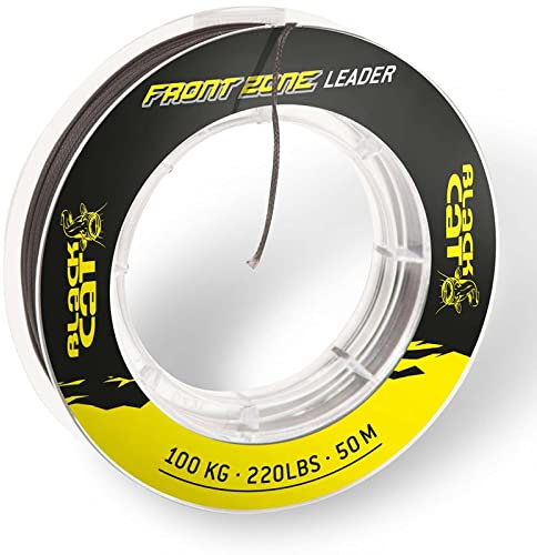 Black Cat Front Zone Vorfach 50m - Schlagschnur zum Wallerangeln, Geflochtene Vorfachschnur, Vorfachmaterial zum Welsangeln, 1 mm