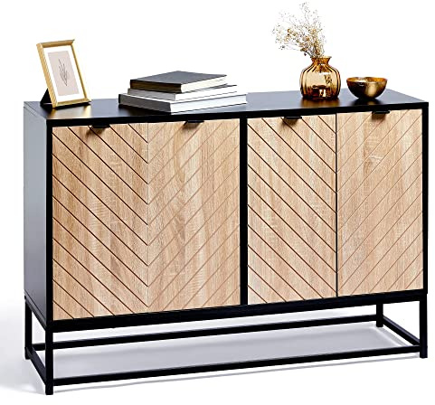VonHaus Sideboard Industrial Modern Storage Cabinet