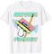 80s 90s Retro Motto 90er Party Verkleidung Unisex Retro Party T-Shirt mit Kassette Muster Blau S